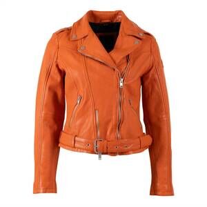 NEW MAURITIUS women's wild rf leather jacket in spice